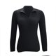 thumbnail image 4 of Suéter de cuello en V para mujer, blusa informal de poliéster con mangas largas y base de color liso, 4 of 5