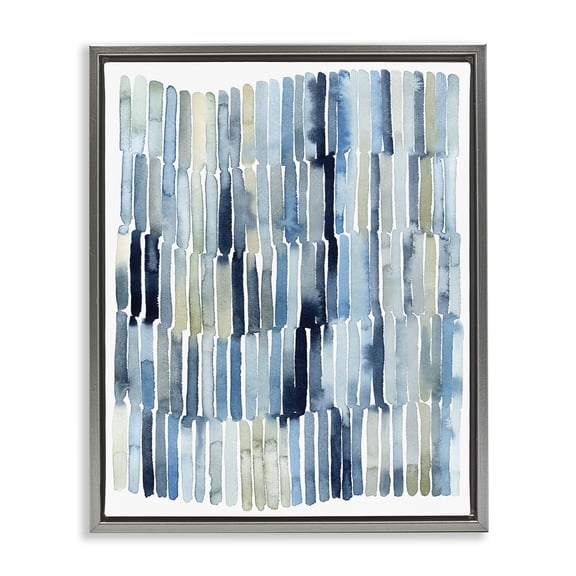 Stupell Industries Contemporary Nautical Inspired Abstraction Blue Gray Floating Frame Canvas Art, 25 x 31, by Grace Popp