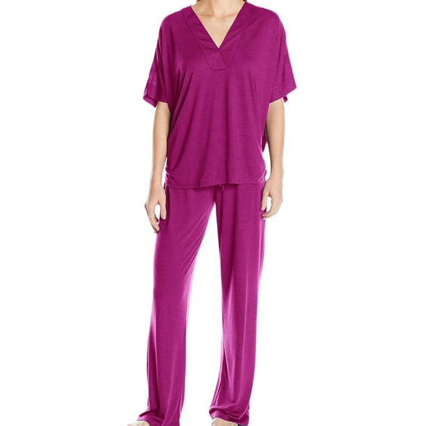 Natori - N Natori NEW Purple Womens Size Small S V-Neck Pajama Set ...