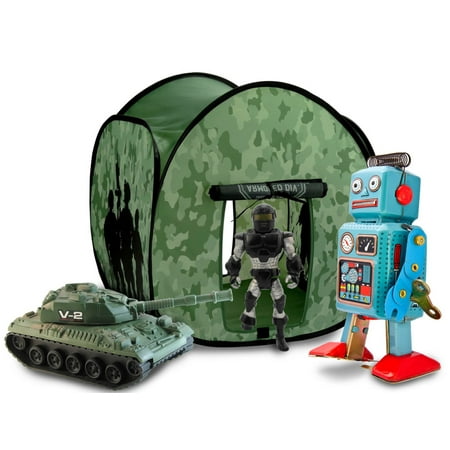 GigaTent Mini Barracks House Polyester Play Tent, Green