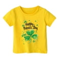 thumbnail image 6 of YM Kids St Patricks Day Shirt St Patricks Day Themed T Shirt 3/4 Sleeve Shamrock Four Leaf Clover Comfortable Casual Top Boys Sweatshirts Tops for Teen Girls, 6 of 6