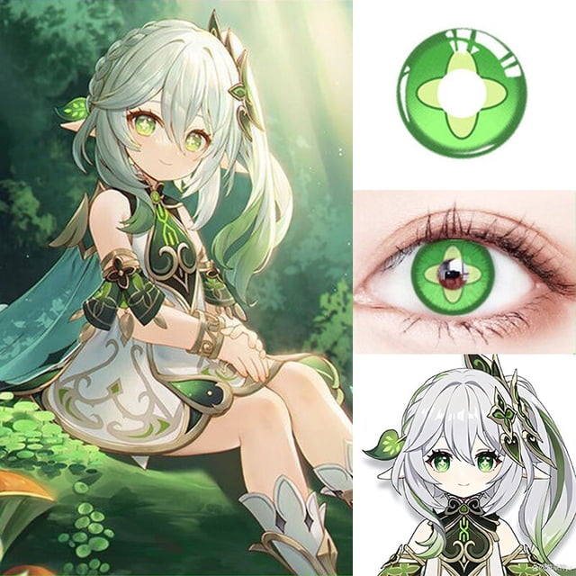 Lentes de contacto de colores para Halloween, lentillas circulares para Cosplay, Genshin Nahida, Hutao, 2 unidades