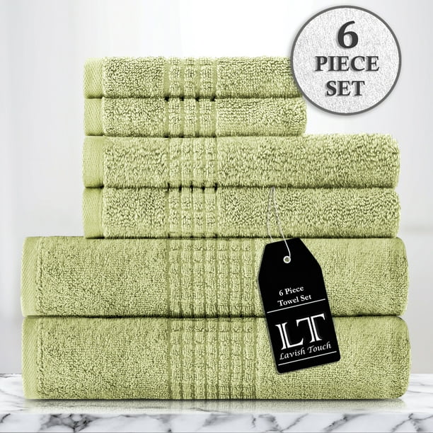 Lavish Touch 100% Egyptian 2 Ply Cotton 700 GSM Mosaic Pack of 6 Hand Towels