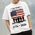 thumbnail image 5 of 250 Years Patriotic Veteran T-Shirt, 1776-2026 America Anniversary Shirt, Land Of The Free Because Of The Brave Tee, USA Flag Military Graphic Shirt, 5 of 6