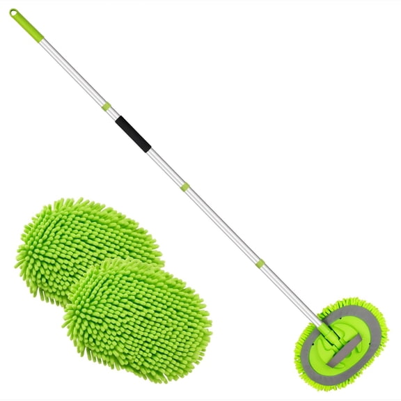 62" Car Wash Brush with Long Handle, Car Wash Kit with Mitt Mop Sponge, Microfiber Cleaning Brushes for Washing Cars RV Truck, Scratch-Free"