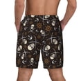 thumbnail image 4 of Uemuo Pirate Skulls Pattern Mens Swim Trunks Quick Dry Board Shorts with Mesh Lining, Stretch Beach Shorts Quick Dry No-Chafing Board Shorts-Small, 4 of 9