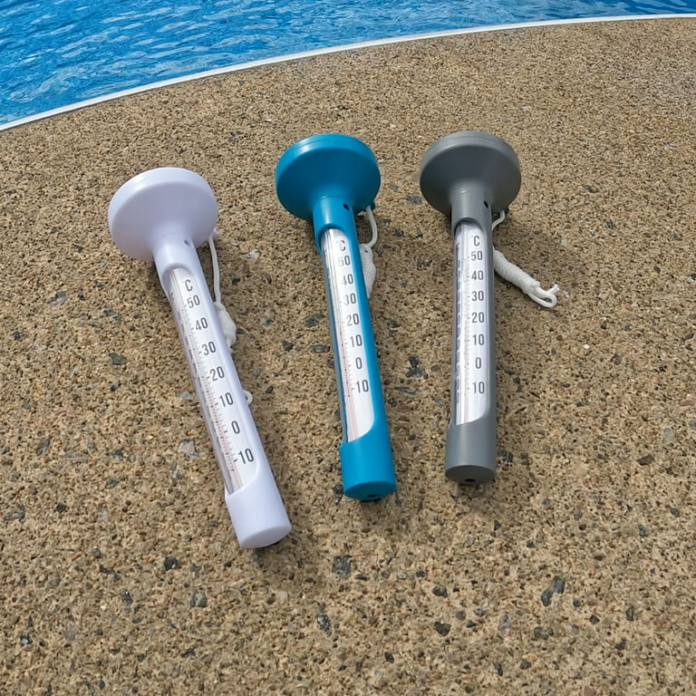 Mainstays Floating Pool Thermometer in Teal Sachet, Flannel Grey and White  - 2 x 7.75 