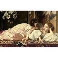 thumbnail image 2 of Leighton, Frederic 18x13 Gold Ornate Wood Framed with Double Matting Museum Art Print Titled - Mother and Child, 2 of 4
