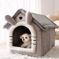 thumbnail image 4 of Foldable Dog House Kennel Bed Mat For Small Medium Dogs Cats Winter Warm Cat bed Nest Pet Products Basket Pets Puppy Cave Sofa ShopWise Round, 4 of 29
