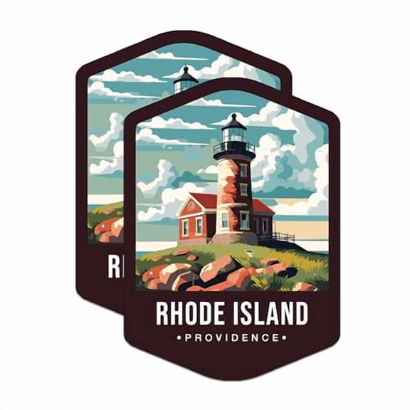 (2 Pack) Rhode Island State and Capitol Magnets - RI State Magnet - Choose from 50 States - 5" On Longest Side - Premium Magnet - for Cars, Refrigerators, Toolboxes, Lockers - Made in USA - MAG1495