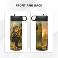 thumbnail image 3 of Sikiie Realistic Style Forest Dinosaur Print 18OZ Insulated Straw Cup, Portable Leak-proof Sports Water Bottle, Stainless Steel Water Cup Suitable for Home and Outdoor, 3 of 8