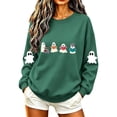 thumbnail image 2 of TKLPEHG Womens Halloween Sweatshirt 2026 Fashion Bookish Reading Ghost Graphic Sweatshirt For Book Lover Long Sleeve Crewneck Funny Pullover (Green,S), 2 of 7