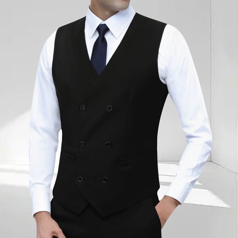 ZCFZJW Fashion Mens Tuxedo Vest Double Breasted Shawl Collar Slim Fit Waistcoat U Neck Suit Dress Wedding Formal Tuxdeo Black S - Walmart.com ZCFZJW Fashion Mens Tuxedo Vest Double Breasted Shawl Collar Slim Fit Waistcoat U Neck Suit Dress Wedding Formal Tuxdeo Black S - Walmart.com