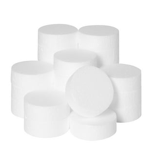 4 Pack Foam Cube Squares for Crafts - Polystyrene Blocks for DIY Projects,  Models, Arts Supplies (6x6x6, White)