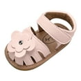 thumbnail image 3 of Zanarzt Girl Sandals Baby Boys Girls Closed Toe Summer Sandals Lightweight Non Slip Soft Sole Athletic Sandals Outdoor Toddler First Walking Shoe Pink,US 4, 3 of 5
