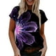 thumbnail image 1 of Gibobby Playera de Manga Corta con Cuello Redondo Camiseta manga corta con cuello redondo para mujer, camiseta informal suelta(Negro,CH), 1 of 5