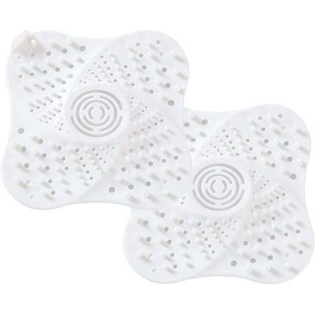 

Reusable Drain Hair Catcher Cover w/ Suction Cups Durable Silicone Shower Drain Hair Filter Floor Drain Hair Trap Drain Strainers Easy Install Clean for Kitchen Shower Batchroom Tub Sink Floor