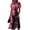 Hot Pink, variant on Women's Halloween Dresses Spider Webeb Bat Short Sleeve Funny Midi Dresses Pumpkin Castle V Neck Spooky Dresses, 2XL