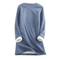 thumbnail image 3 of Qertyioot Tops de Taille for Womens, Mode Femmes Impression de Noël Peluche vers le Bas Isolation Manches Régulières Hiver Manches Lâches, 3 of 3