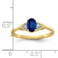 thumbnail image 2 of 14K Yellow Gold Diamond & Sapphire Ring, 2 of 2