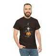 thumbnail image 5 of Teenage Witch with Pumpkin and Cat  Unisex Heavy Cotton Tee, 5 of 12
