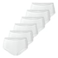 thumbnail image 1 of SCHIESSER Bragas midi para mujer, paquete de 6 - 6Pack Midi, algodón elástico, liso Blanco 2XL (XX-Large), 1 of 4