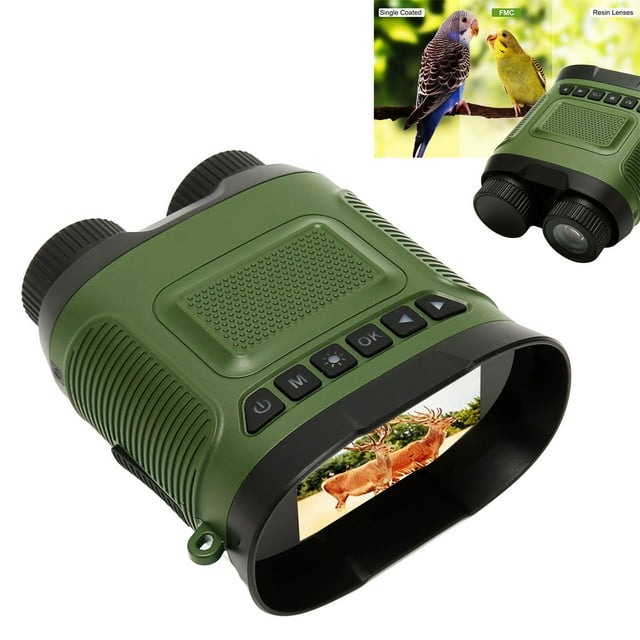 Lunettes de Vision Nocturne, Jumelles Infrarouges Numériques, Jumelles Nocturnes 1080p pour Adultes, Écran IPS 3 Pouces 640 X 480 Zoom Numérique 8x 984 Pieds pour Surveillance de la Chasse