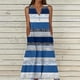 thumbnail image 1 of TaTaai Ladies V Neck Sleeveless Maxi Dress Strap Detail Casual Summer Loose Fit Beach Vacation Long Sundress Gift, 1 of 5