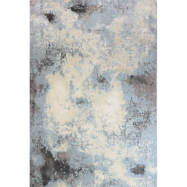 Bashian A160-LBL-5X7.6-PRS109 Amalfi Collection Abstract Transitional Polyester Power Loom Area Rug, Light Blue - 5 ft. 2 in. x 7 ft. 6 in.