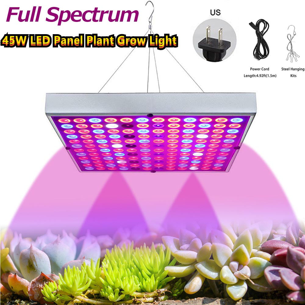 25W/45W LED Plant Grow Panel light UV IR Lamp Full Spectrum kit For growbox tent 