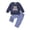 Blue, variant on Futezty Toddler Boys Girls Clothes Fall Winter Outfit Sets, Kids Outfits Sets Long Sleeve Round Neck Plaid Elastic Waist 6 12 18 24 Months 2T 3T 2Pcs Set Everyday