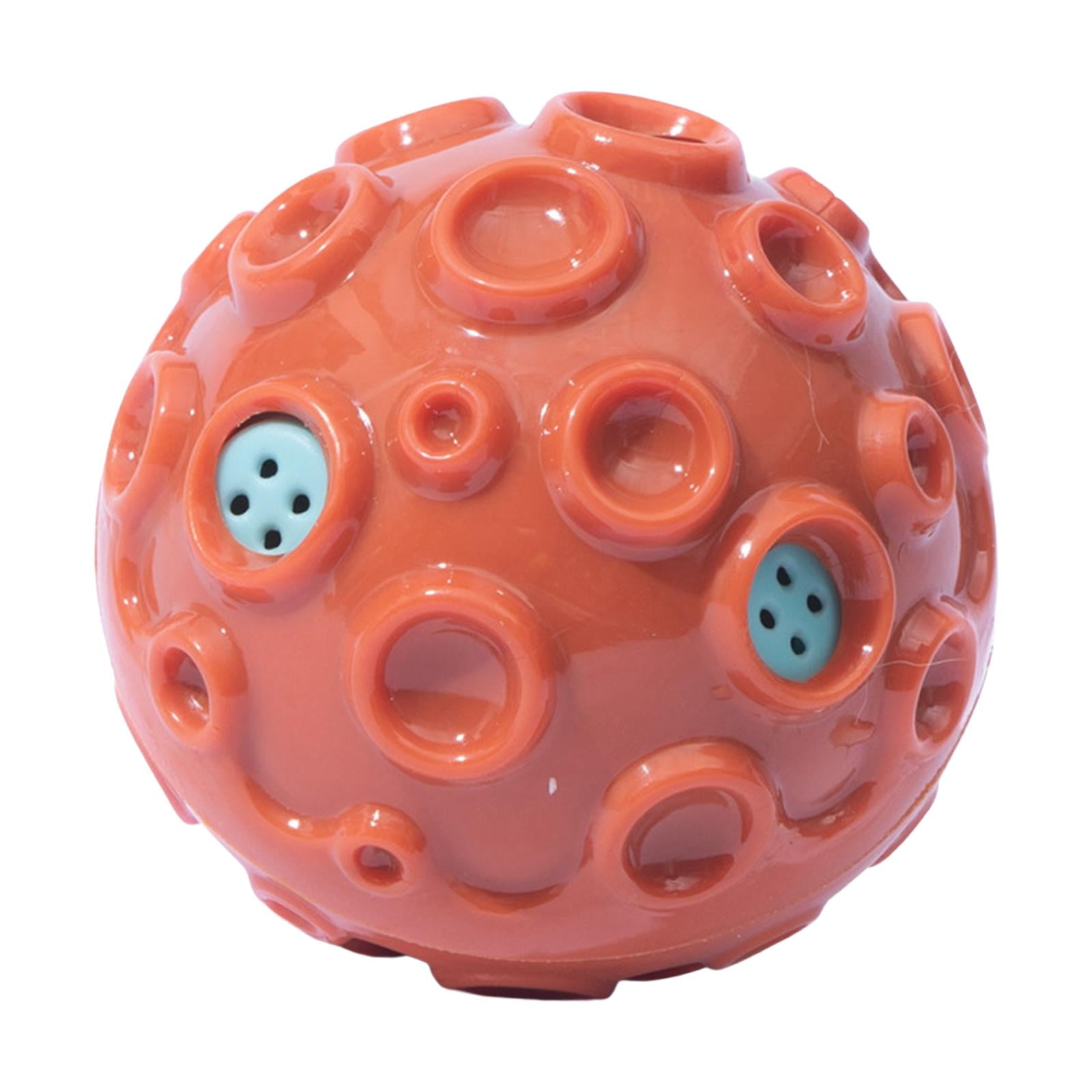 Bvdfgk Aggressive Chew Dog Toy Ball, Interactive Dog Ball with Squeaking Sound, Durable Red