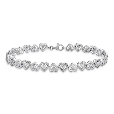 Brilliance Fine Jewelry Sterling Silver 7.5 inch Bracelet, 1/4 Ct. T.W. Diamonds
