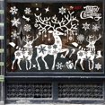 thumbnail image 3 of 2 unids/set exquisita pegatina de pared de mano de obra extraíble Pvc blanco copo de nieve Reno Diy pegatina de ventana para Navidad, 3 of 5