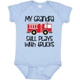 thumbnail image 3 of Inktastic Firefighter Grandpa Plays with Trucks Boys or Girls Baby Bodysuit, 3 of 5
