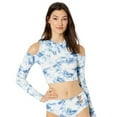 thumbnail image 1 of BODY GLOVE 39498742 Maddie Tie Dye Rashguard Top Cloud Blue Rib, 1 of 1