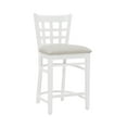 thumbnail image 3 of Linon Neville 24 Inch Indoor White Wood Counter Stool Set of 2, 3 of 16