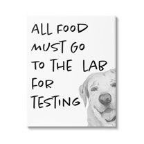Food To Lab For Testing Funny Dog Animals & Insects Graphic Art Gallery Wrapped Canvas Print Wall Art