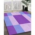 thumbnail image 3 of Ahgly Company Tapis d'Intérieur Rond Lavable en Machine Transitionnel Mauve Violet, 3 Pieds Rond, 3 of 7