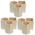 thumbnail image 4 of MLINS 9 pcs Desk Pen Holder Pen Cup Wood Pencil Holder Makeup Brush Cup for Home Office, 4 of 8