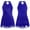 Blue, variant on YUUMIN Kids Girls Halter Fringe Gymnastics Leotard Latin Dance Jumpsuit Shiny Rhinestone Ballroom Dancewear Red 14