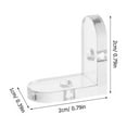 thumbnail image 2 of LEORX 15pcs Acrylic Angle Brackets For Fixing Transparent L Shaped Clips Suitable For Home Decor And Storage, 2 of 8