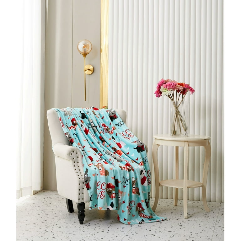 Way To Celebrate Valentine s Day Love Dogs Throw Blanket Standard Throw Walmart