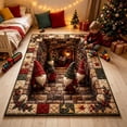 thumbnail image 5 of 3D Christmas Rug, Christmas Optical Illusion Square Mat, Christmas Optical Illusion Area Mat, Crystal Fleece Non‑Slip Christmas Rug for Living Room Xmas Holiday Home Decor, 5 of 7