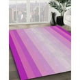 thumbnail image 3 of Ahgly Company Machine Washable Indoor Square Transitional Crimson Purple Area Rugs, 3' Square, 3 of 7