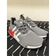 thumbnail image 1 of Ad-id-as NMD R1 Grey White Red Boost Sneakers Shoes GY4874 Men's Size 9.5, 1 of 6