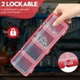 thumbnail image 3 of Audessy 4 Pack Screw Organizer Box with Lids, 4 Compartments Tool Bin Stackable Sorting Screw Toolbox for Garage Nails Hardware Workbench Organizing Storage, Red, 3 of 8