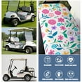 thumbnail image 6 of Soft Touch Flowers Print Golf Cart Seat Cover 51" x 31", Comfortable Towel Style Protector for Standard Front Bench Seats, 6 of 8
