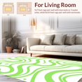 thumbnail image 2 of Flatwoven High Traffic Area Rug, Swirling Rainbow Waves Abstract Contemporary Accent, Non Slip, Stain Resistant, Washable Area Rugs for Living Room, Bedroom(Green, 4X6), 2 of 8