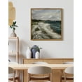 thumbnail image 2 of Drsoum Vintage Ocean Seascape Canvas Wall Art 16x16in Natural Framed Seaside Coastal Scenery Classic Bedroom Office Decor, 2 of 5